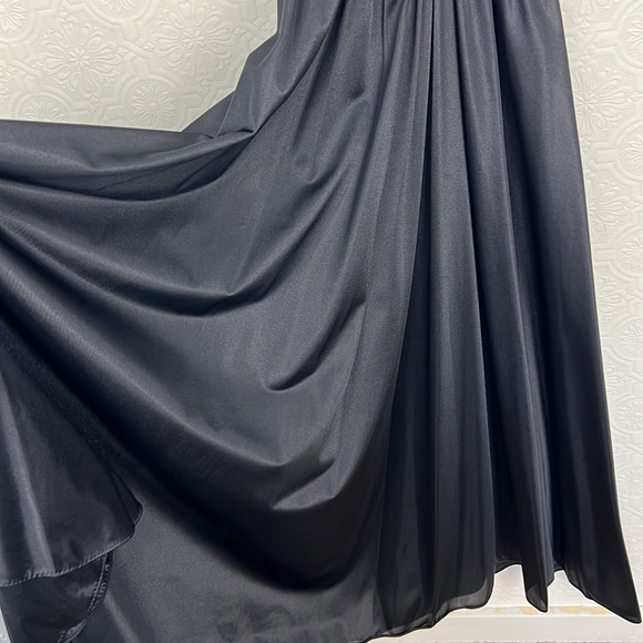 Vintage Olga Romantic Goth Lingerie Swing Dress Silky Lace Black Gothcore Slip - Picture 6 of 14